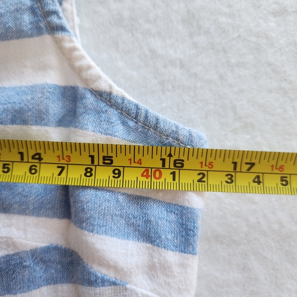 beachlunchlounge Blue and White Striped Casual Dress Size Small - Picture 13 of 13